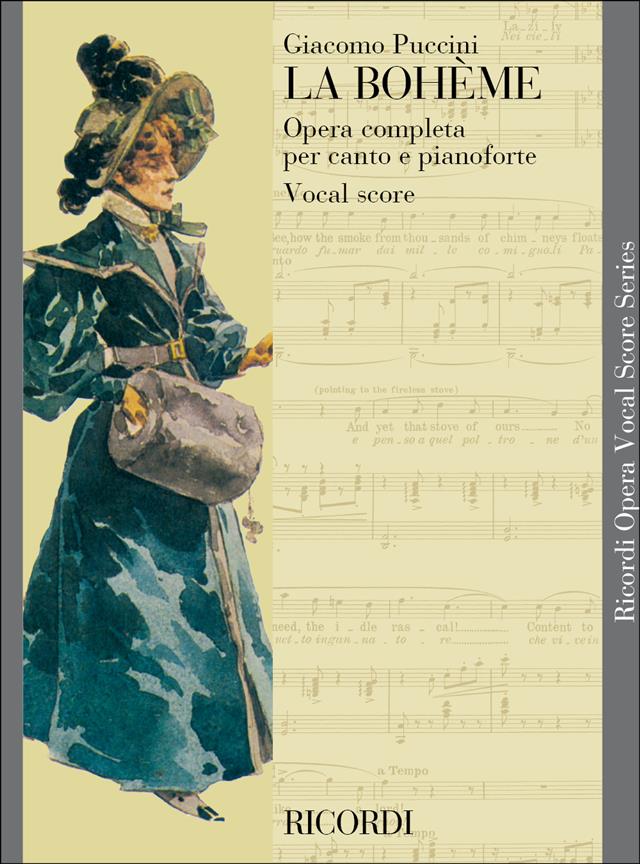 La Boheme - Opera Vocal Score - árie pro zpěv a klavír